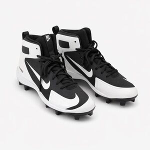 Nike Huarache Baseball Cleats Men’s Size 9 Mid Black White Sportcore